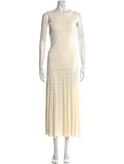 Pre-owned Sandro Printed Long Dress W/ Tags In Neutral