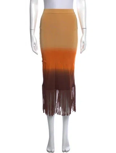 Pre-owned Sandro Printed Long Skirt In Neutral