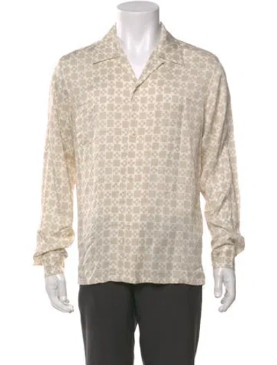 Pre-owned Sandro Printed Long Sleeve Shirt In Neutral