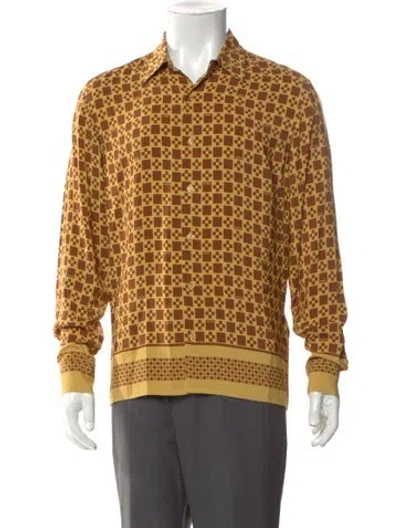 Pre-owned Sandro Printed Long Sleeve Shirt W/ Tags In Multi