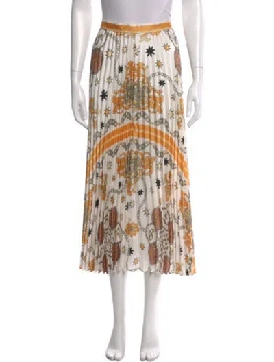 Pre-owned Sandro Printed Midi Length Skirt In Multi