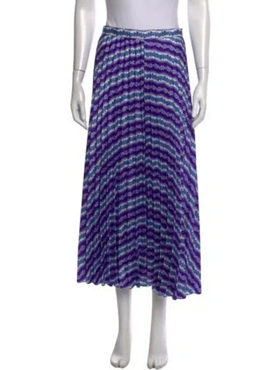 Pre-owned Sandro Printed Midi Length Skirt In Purple