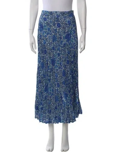Pre-owned Sandro Printed Midi Length Skirt In White