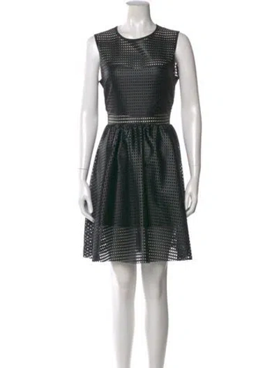 Pre-owned Sandro Printed Mini Dress In Black