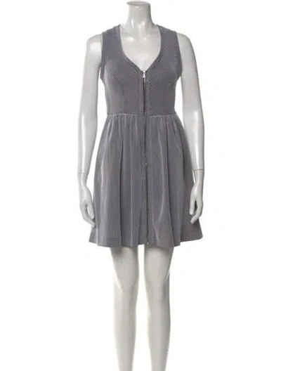 Pre-owned Sandro Printed Mini Dress In Black