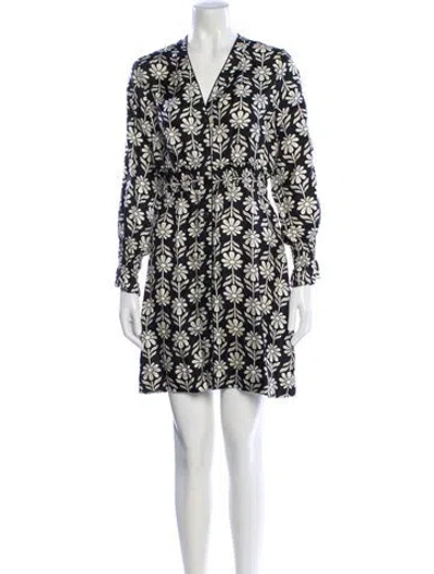 Pre-owned Sandro Printed Mini Dress In Multi