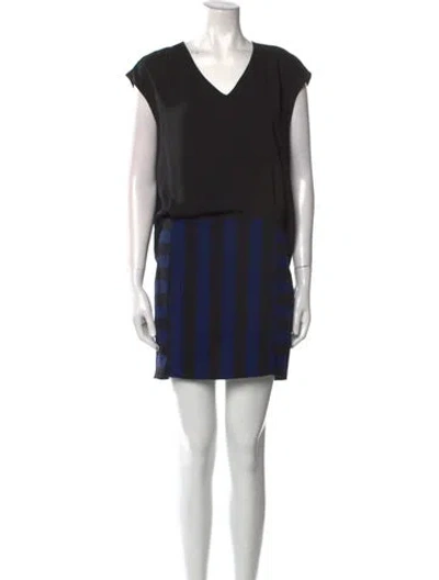 Pre-owned Sandro Printed Mini Dress In Multi