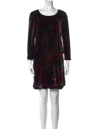 Pre-owned Sandro Printed Mini Dress In Multi