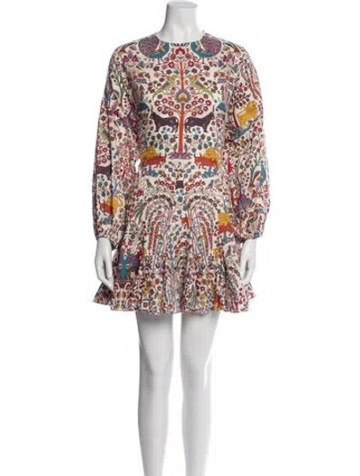 Pre-owned Sandro Printed Mini Dress In Multi