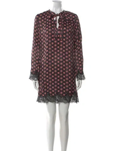 Pre-owned Sandro Printed Mini Dress In Multi