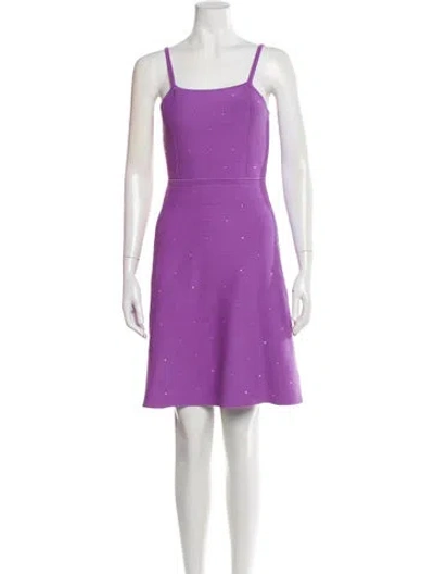 Pre-owned Sandro Printed Mini Dress In Purple