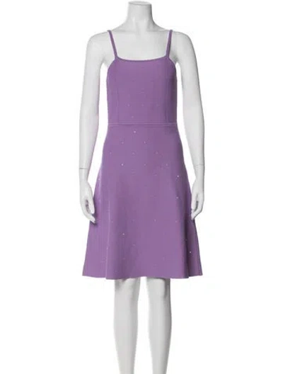 Pre-owned Sandro Printed Mini Dress In Purple