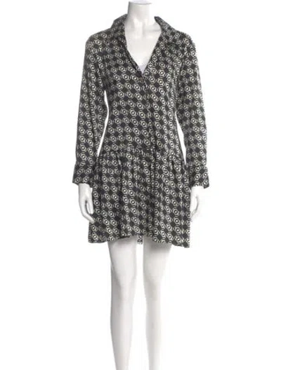 Pre-owned Sandro Printed Mini Dress W/ Tags