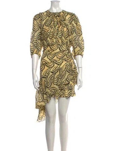 Pre-owned Sandro Printed Mini Dress W/ Tags