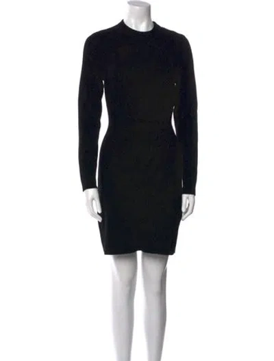 Pre-owned Sandro Printed Mini Dress W/ Tags In Black