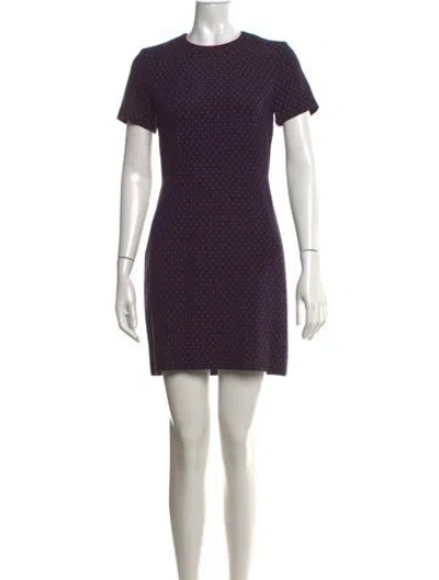 Pre-owned Sandro Printed Mini Dress W/ Tags In Blue/red