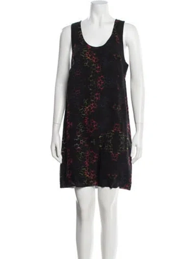 Pre-owned Sandro Printed Mini Dress W/ Tags In Gray