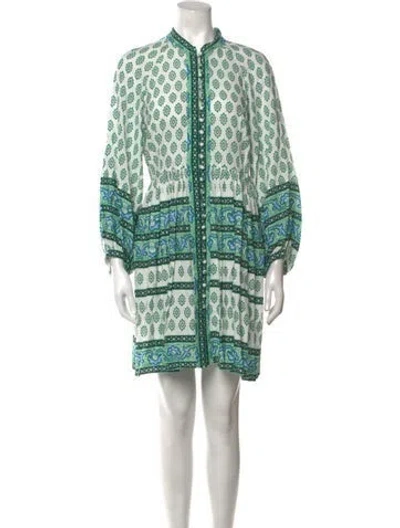 Pre-owned Sandro Printed Mini Dress W/ Tags In Multi