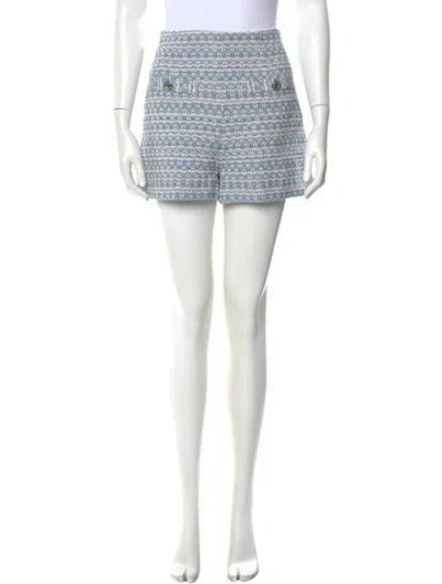 Pre-owned Sandro Printed Mini Shorts In Blue