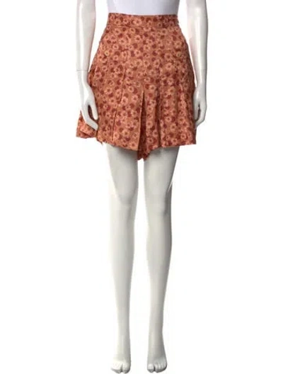 Pre-owned Sandro Printed Mini Shorts In Neutral