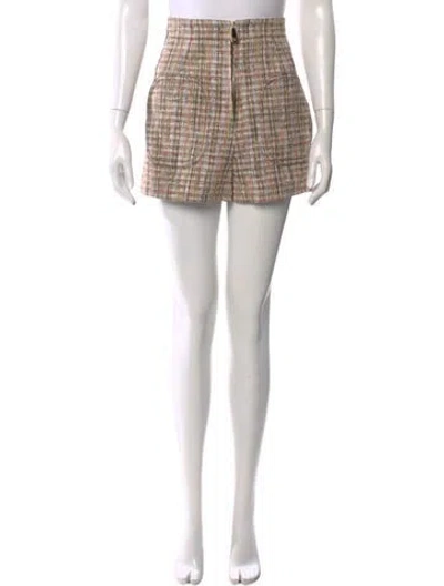 Pre-owned Sandro Printed Mini Shorts In Neutral