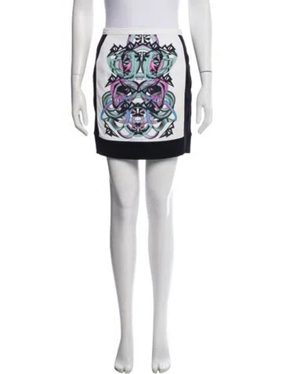 Pre-owned Sandro Printed Mini Skirt In Black