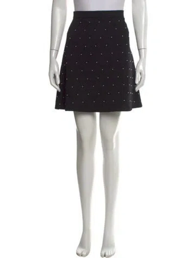 Pre-owned Sandro Printed Mini Skirt In Black