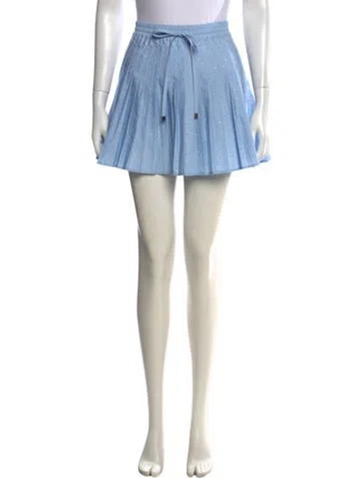 Pre-owned Sandro Printed Mini Skirt In Blue