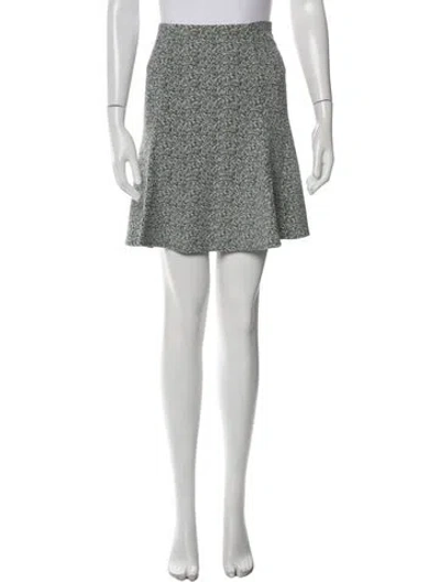Pre-owned Sandro Printed Mini Skirt In Green