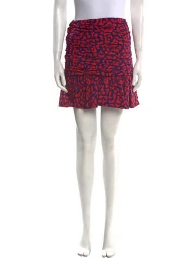Pre-owned Sandro Printed Mini Skirt In Multi