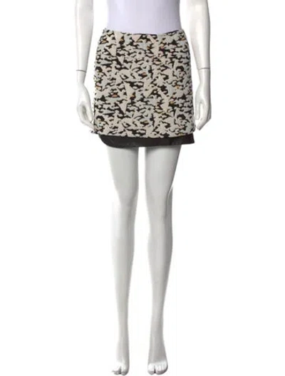 Pre-owned Sandro Printed Mini Skirt In Multi