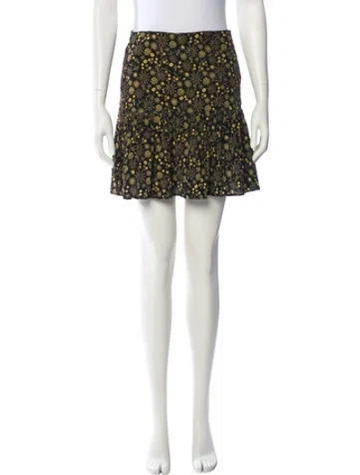 Pre-owned Sandro Printed Mini Skirt In Multi