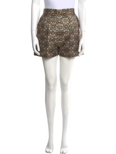 Pre-owned Sandro Printed Mini Skirt In Neutral