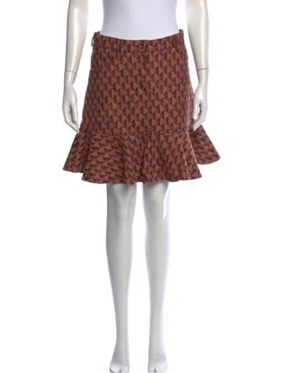 Pre-owned Sandro Printed Mini Skirt In Neutral