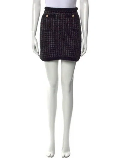 Pre-owned Sandro Printed Mini Skirt W/ Tags In Black