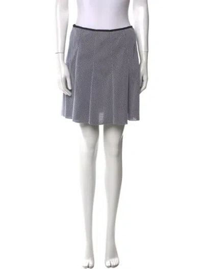 Pre-owned Sandro Printed Mini Skirt In White