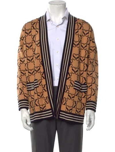 Pre-owned Sandro Printed Open Front Cardigan In Multi