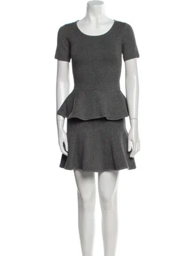 Pre-owned Sandro Printed Ruffle Embellishment Skirt Set In Gray