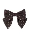 Sandro Printed Satin Bow Barrette In Multi