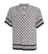 Sandro Printed Short-sleeve Shirt In Beige