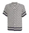 Sandro Printed Short-sleeve Shirt In Beige