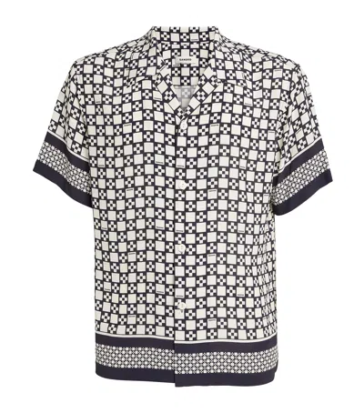 Sandro Printed Short-sleeve Shirt In White