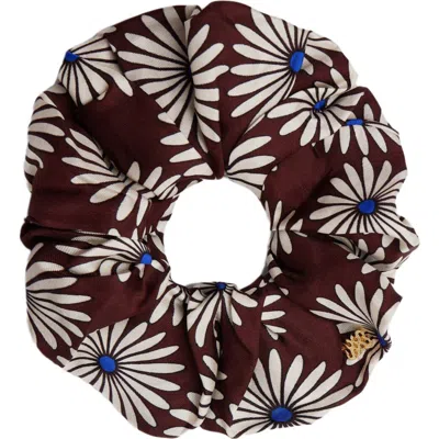 SANDRO SANDRO PRINTED SILK SCRUNCHIE