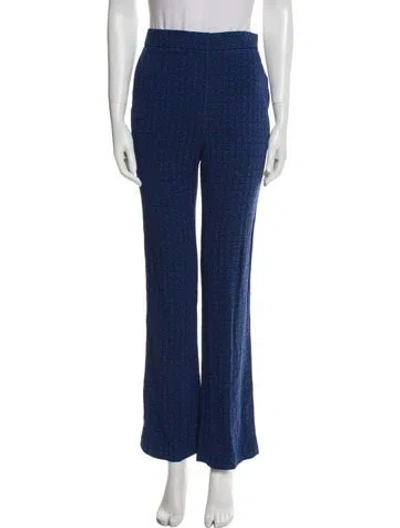 Pre-owned Sandro Printed Straight Leg Pants In Multi