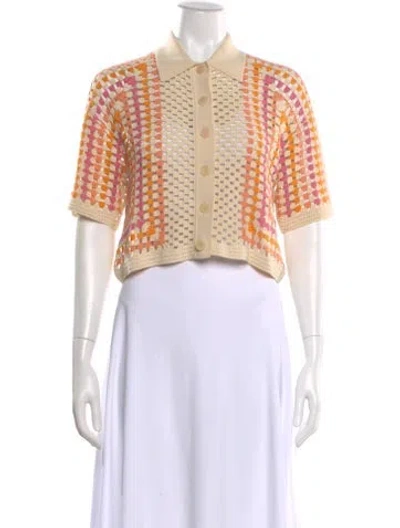 Pre-owned Sandro Printed Sweater In Neutral