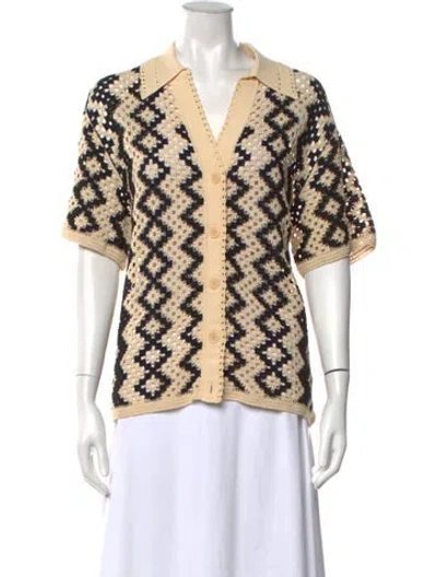 Pre-owned Sandro Printed Sweater W/ Tags In Neutrals