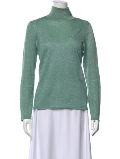 Pre-owned Sandro Printed Turtleneck Top