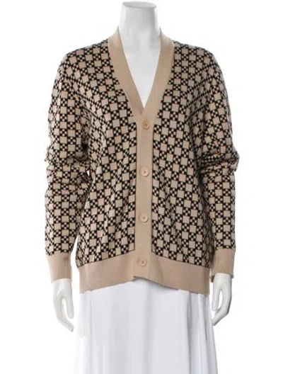 Pre-owned Sandro Printed V-neck Sweater