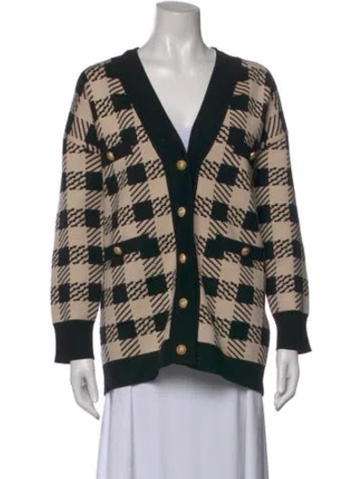 Pre-owned Sandro Printed V-neck Sweater