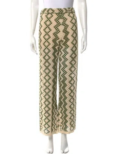 Pre-owned Sandro Printed Wide Leg Pants In Multi